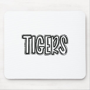 Tigers Swash School Spirit Orange Black Footll Spo Mouse Mat