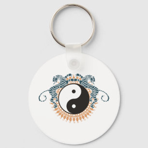 Tigers & Yin Yang Key Ring
