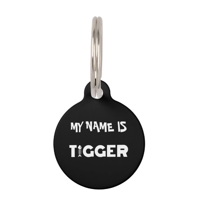 Tigger Cat Pet ID Tag (Front)