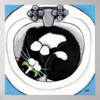 Tight Fit (v2) in Blue | Cat Art