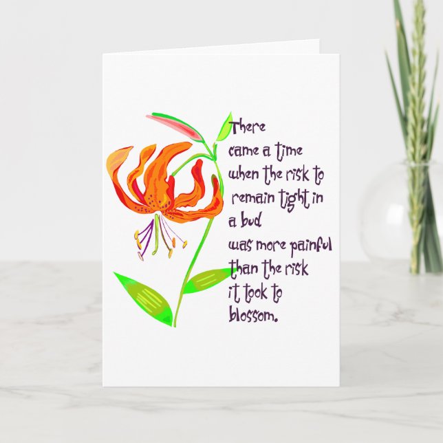 Tight in a Bud Card (Front)