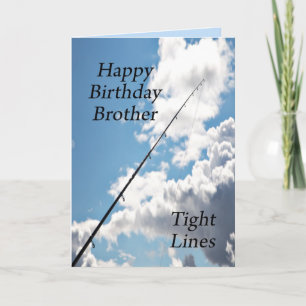 Tight lines birthday card for a brother