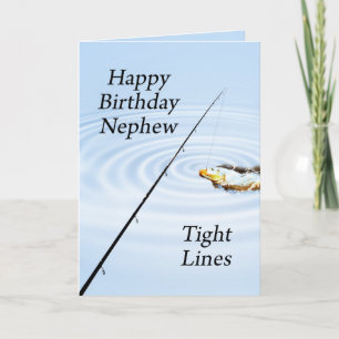 Tight lines birthday card for a nephew