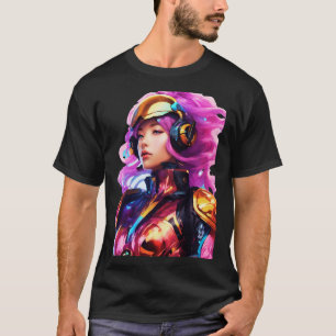 Tight space suit worn by a woman T-Shirt