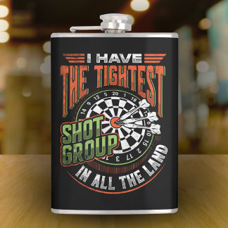 Tightest Shot Group in the Land Dart Flask 8 oz.