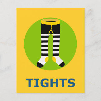 TIGHTS Flashcard for Initial T 1 Syllable Word