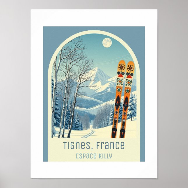 Tignes France Espace Killy  ski Poster (Front)