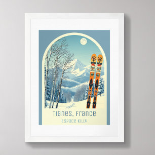 Tignes France Espace Killy  ski Poster