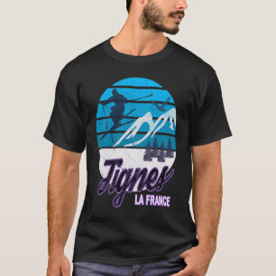 Tignes France French Alps Ski Resort Snowboarding T-Shirt