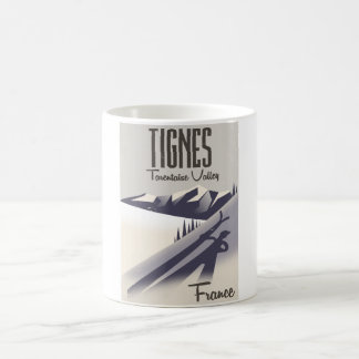 Tignes, France ski travel poster Coffee Mug