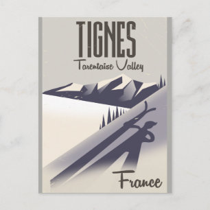 Tignes, France ski travel poster Postcard