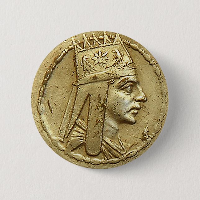 Tigran the Great, Armenian Hero 6 Cm Round Badge (Front)