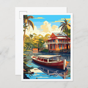 Tigre Argentina Travel Vintage Illustration Postcard