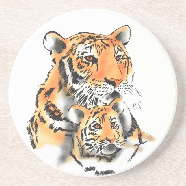Tigress and Cub Coaster (Front)