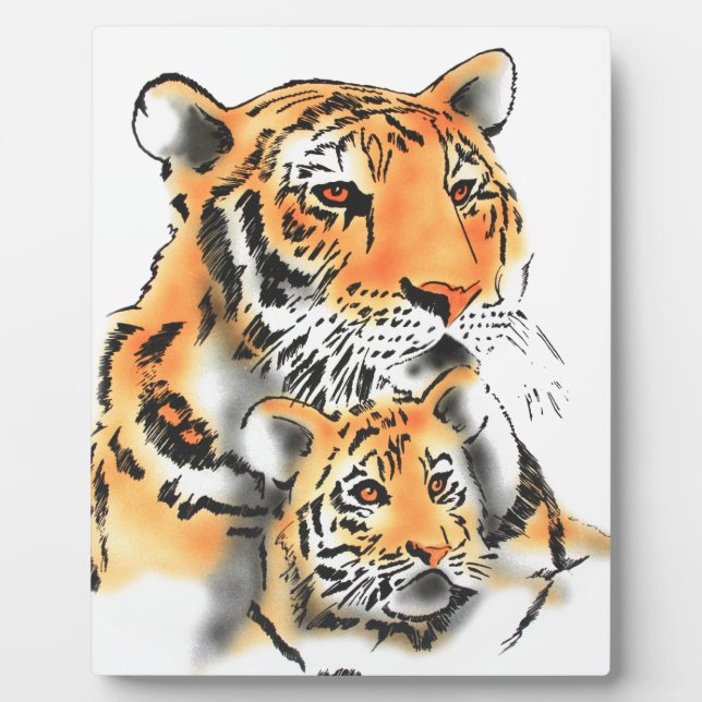 Tigress and Cub Plaque (Front)