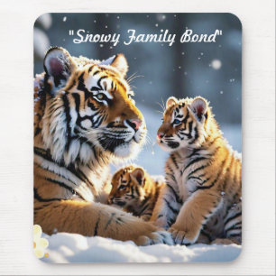 "Tigress in Winter Wonderland" Mouse Mat