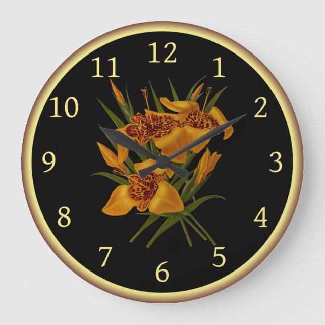 Tigridia Conchiplora Var Canariensis 008 ~  Large Clock (Front)