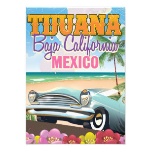 Tijuana Baja California Mexico travel poster