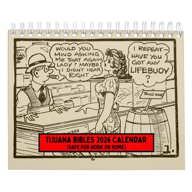 Tijuana Bibles 2026 Wall Calendar (Safe for Work) (Cover)