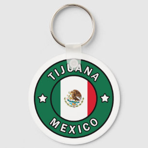 Tijuana Mexico button Key Ring