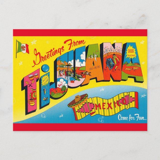 Tijuana Mexico Postcard (Front)