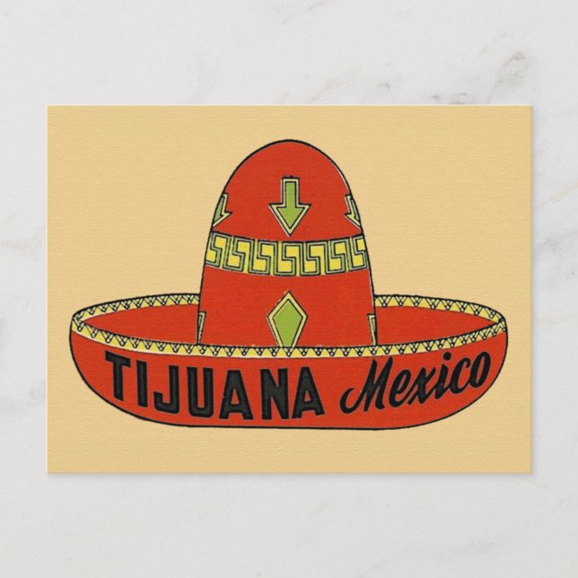 Tijuana Mexico Vintage Travel Postcard (Front)