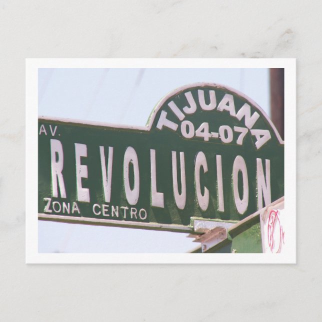 Tijuana Street Sign Postcard (Front)