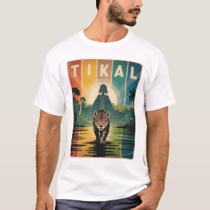 Tikal Guatemala Jaguar Vintage T-Shirt