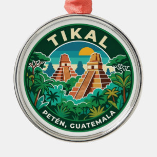 Tikal Guatemala Metal Tree Decoration