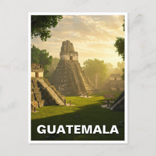 Tikal Guatemala Travel Postcard