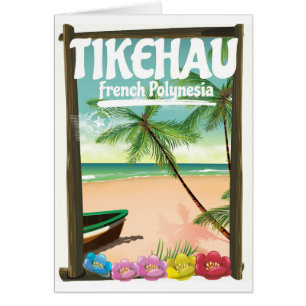Tikehau French Polynesia travel poster.