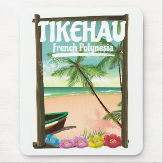 Tikehau French Polynesia travel poster. Mouse Mat