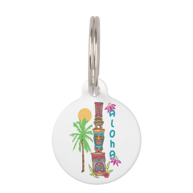 Tiki Aloha Pet Tag (Front)