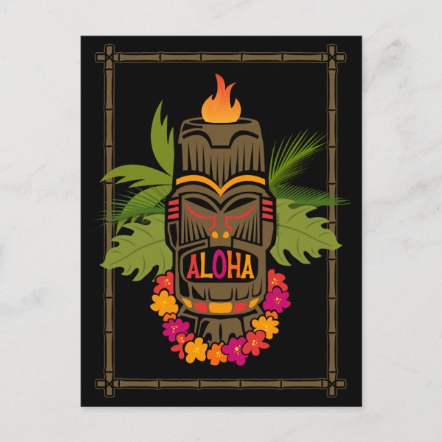 Tiki Aloha Postcard (Front)