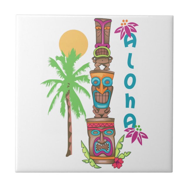 Tiki Aloha Tile (Front)