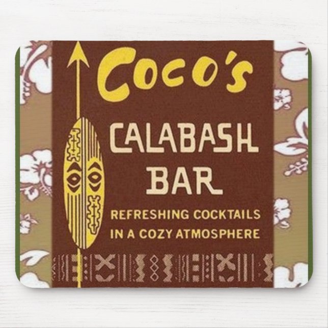 Tiki Art - Cocos Calabash Bar Mouse Mat (Front)