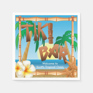 Tiki Bar - A Tropical Oasis Napkin