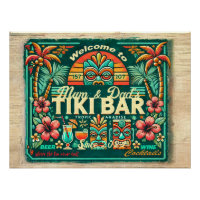 Tiki Bar Glossy Poster