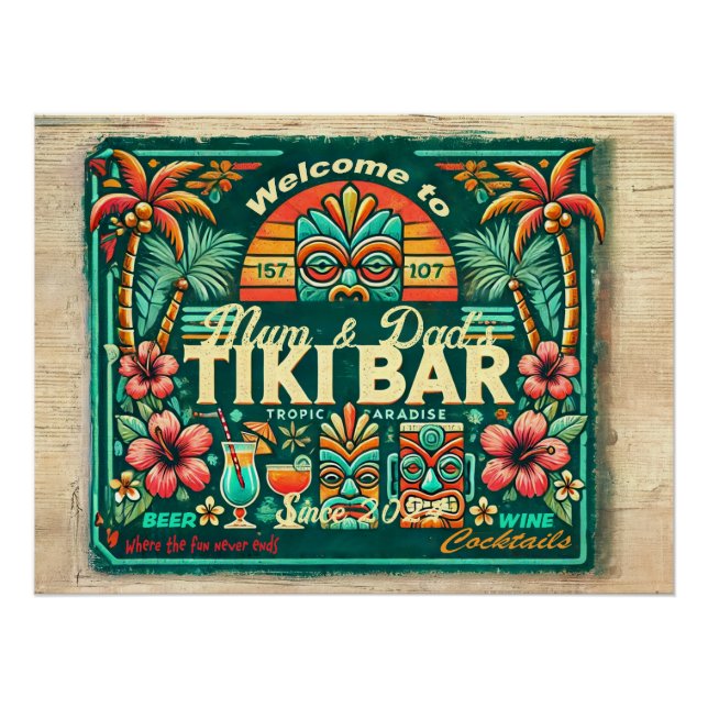 Tiki Bar Glossy Poster  (Front)