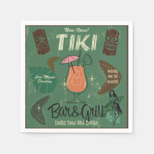 Tiki Bar&Grill Cocktail Napkins