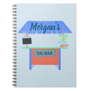 Tiki Bar in Blue Notebook