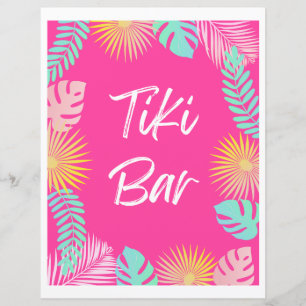 Tiki Bar Sign   Pool Party Signs