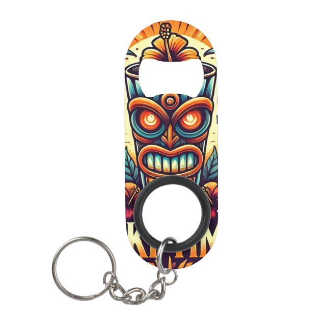 Tiki Bar Stainless Steel Bottle Opener (Front)