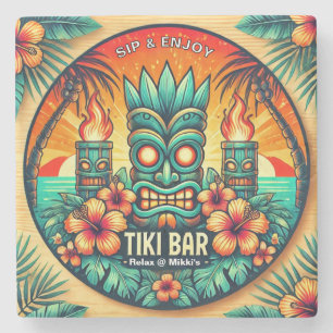 Tiki Bar Stone Coaster