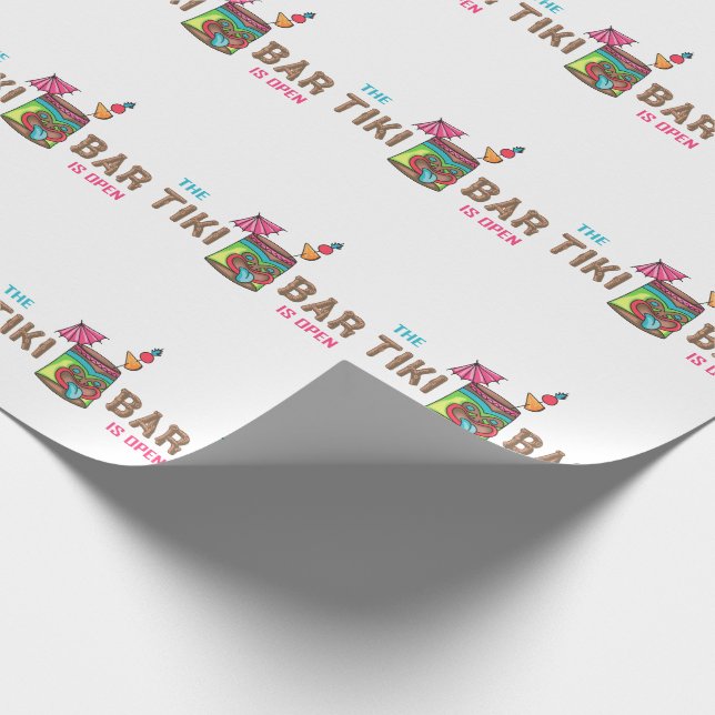 Tiki Bar Wrapping Paper (Corner)