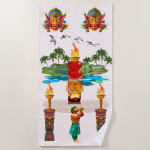 Tiki Beach Towel