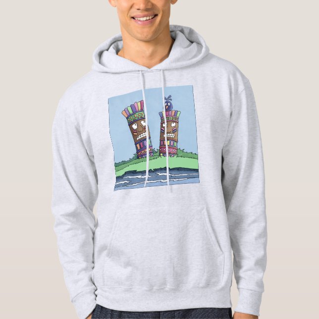 Tiki Bird Plum Hoodie (Front)