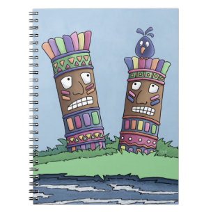 Tiki Bird Plum  Notebook
