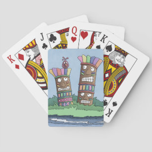 Tiki Bird Rosebud Playing Cards