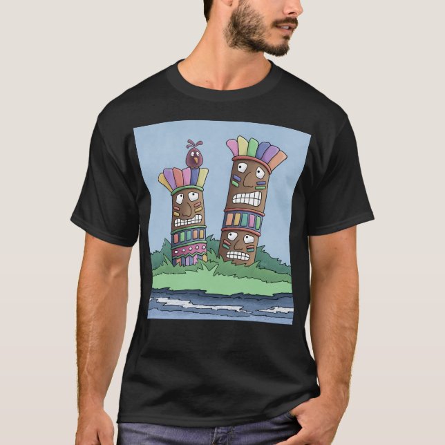 Tiki Bird Rosebud T-Shirt (Front)